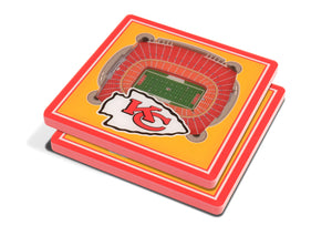 Kansas City Chiefs 3D StadiumViews Coaster Set