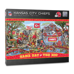 Kansas City Chiefs Game Day At The Zoo 500 Piece Puzzle