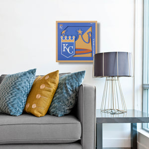 Kansas City Royals 3D Logo Series Wall Art - 12"x12"