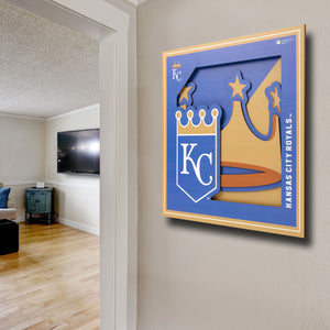 Kansas City Royals 3D Logo Series Wall Art - 12"x12"