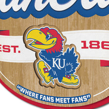 Kansas Jayhawks 3D Fan Cave Wood Sign