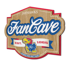 Kansas Jayhawks 3D Fan Cave Wood Sign