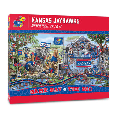 Kansas Jayhawks Game Day At The Zoo 500 Piece Puzzle