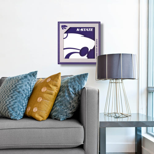 Kansas State Wildcats 3D Logo Series Wall Art - 12