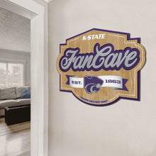 Kansas State Wildcats 3D Fan Cave Wood Sign
