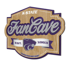 Kansas State Wildcats 3D Fan Cave Wood Sign
