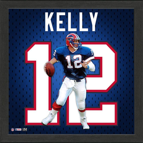 Jim Kelly Buffalo Bills Jersey Impact Frame