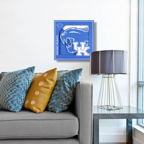 Kentucky Wildcats 3D Logo Series Wall Art - 12