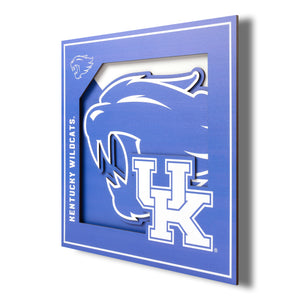 Kentucky Wildcats 3D Logo Series Wall Art - 12"x12"