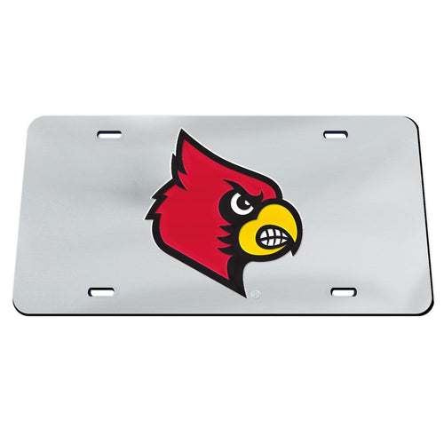 Louisville Cardinals Chrome Acrylic License Plate