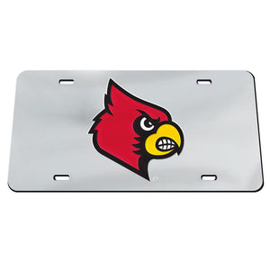Louisville Cardinals Chrome Acrylic License Plate