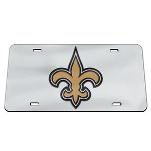 New Orleans Saints Chrome Acrylic License Plate