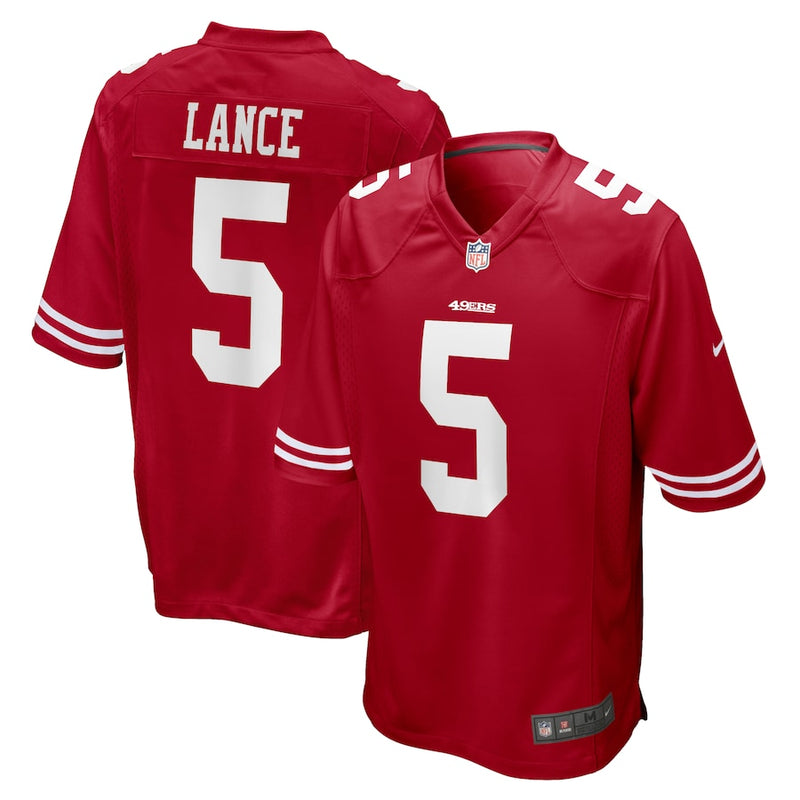 Nike Youth San Francisco 49ers Trey Lance #5 Red Game Jersey