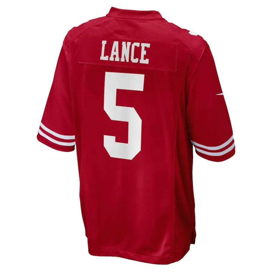 Nike Men's San Francisco 49ers Trey Lance Red Player Game Jersey