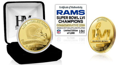 Los Angeles Rams Super Bowl 56 Champions Gold Mint Coin