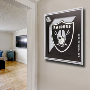 Las Vegas Raiders 3D Logo Series Wall Art - 12"x12"