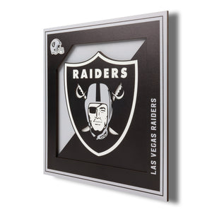 Las Vegas Raiders 3D Logo Series Wall Art - 12"x12"