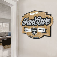 Las Vegas Raiders 3D Fan Cave Wood Sign