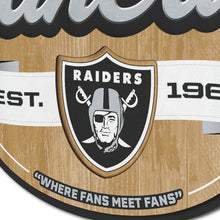 Las Vegas Raiders 3D Fan Cave Wood Sign