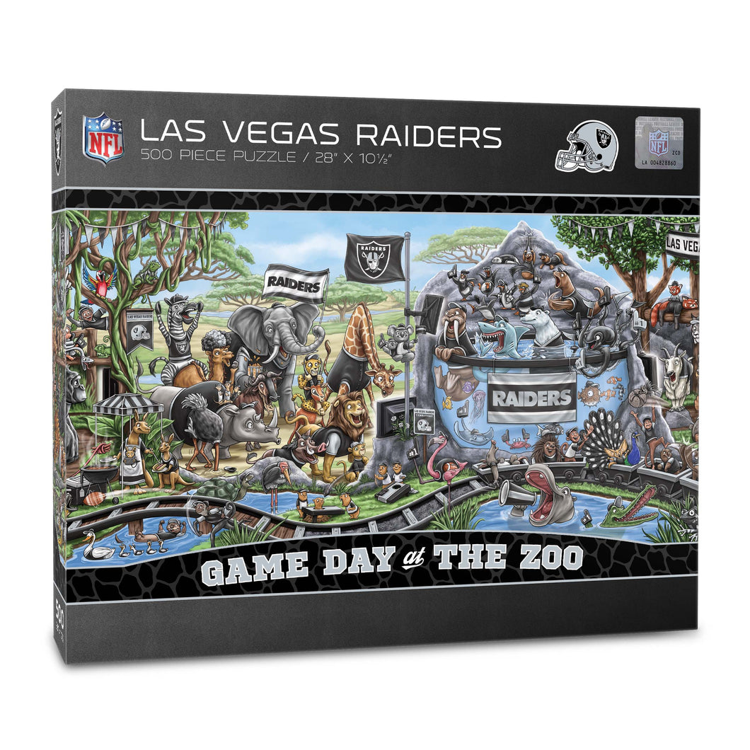 Las Vegas Raiders Game Day At The Zoo 500 Piece Puzzle