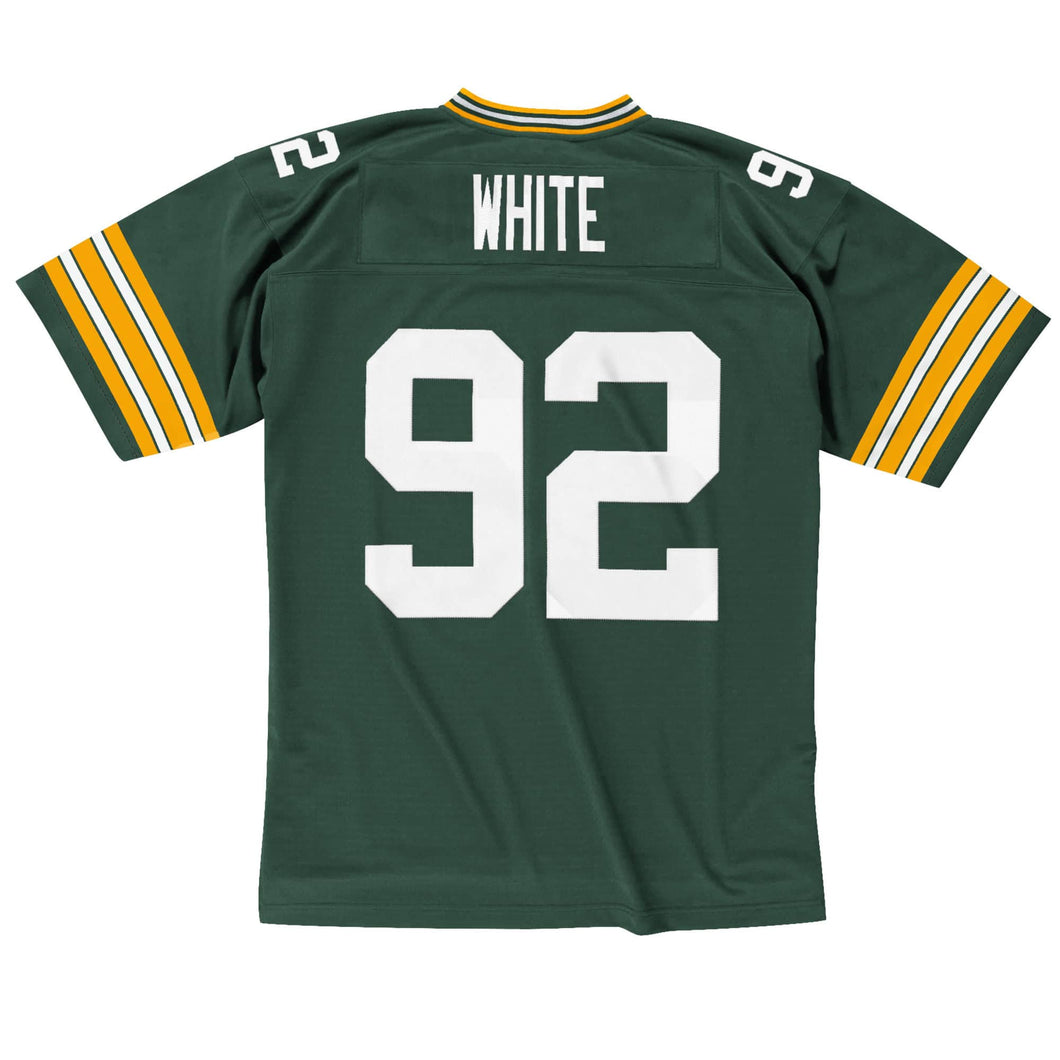 Brett Favre White Green Bay Packers Autographed Mitchell & Ness Replica  Jersey