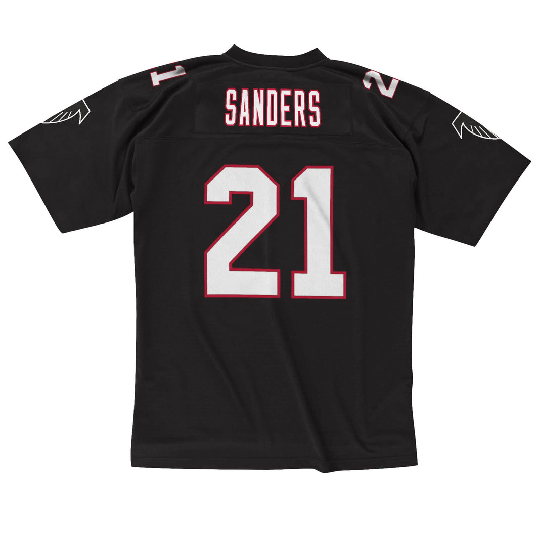 Deion Sanders Atlanta Falcons Mitchell & Ness Throwback Retired Player Name & Number Long Sleeve Top - Black