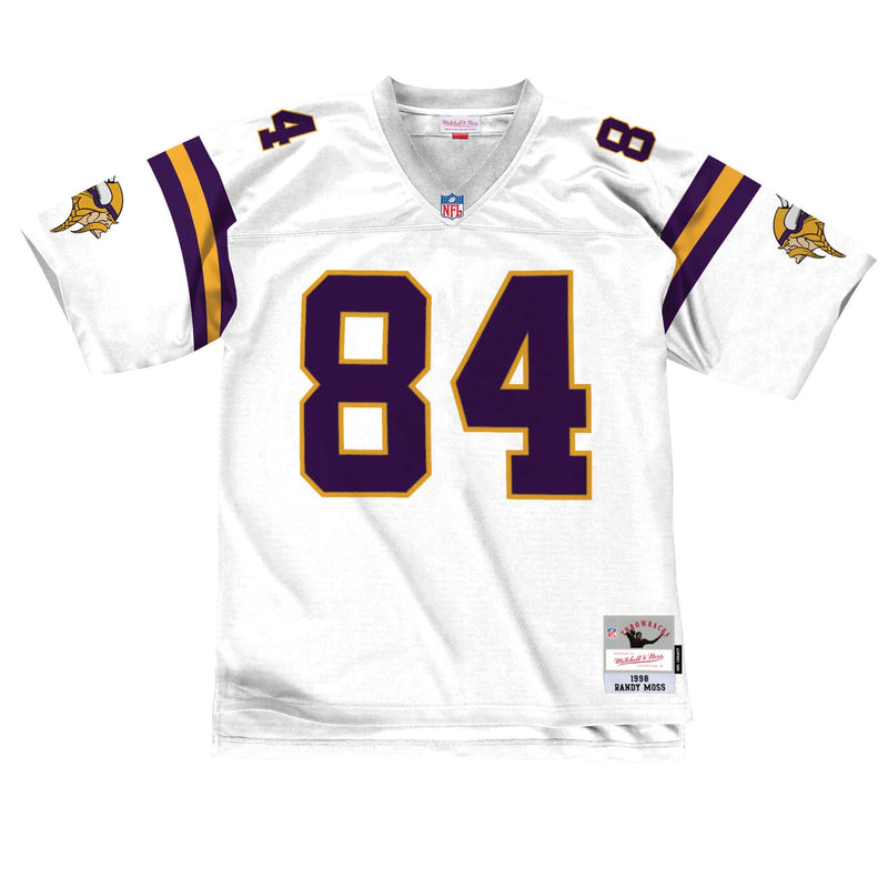 Randy Moss Minnesota Vikings Mitchell & Ness 1998 Replica White Jersey, Small