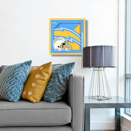 Los Angeles Chargers 3D Logo Series Wall Art - 12