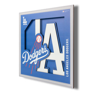 Los Angeles Dodgers 3D Logo Series Wall Art - 12"x12"