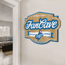 Los Angeles Dodgers 3D Fan Cave Wood Sign