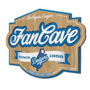 Los Angeles Dodgers 3D Fan Cave Wood Sign