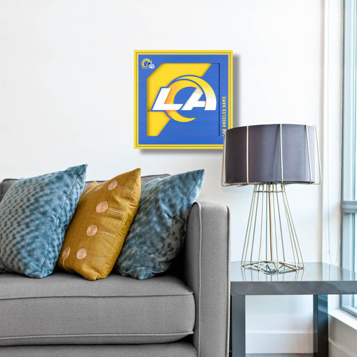 Los Angeles Rams 3D Logo Series Wall Art - 12