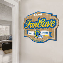 Los Angeles Rams 3D Fan Cave Wood Sign