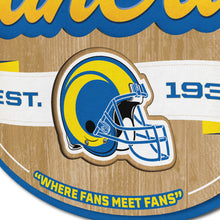 Los Angeles Rams 3D Fan Cave Wood Sign