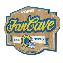 Los Angeles Rams 3D Fan Cave Wood Sign