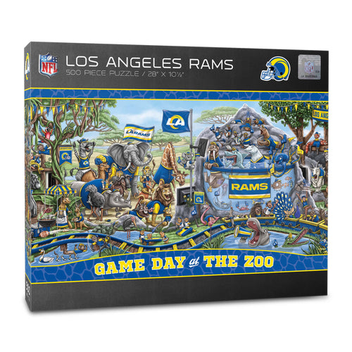 Los Angeles Rams Game Day At The Zoo 500 Piece Puzzle