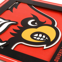 Louisville Cardinals 3D Logo Series Wall Art - 12"x12"