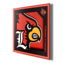 Louisville Cardinals 3D Logo Series Wall Art - 12"x12"