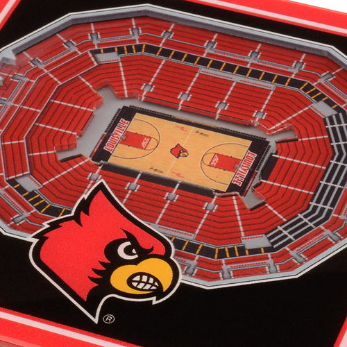 Louisville Cardinals 3D StadiumViews Coaster Set