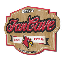 Louisville Cardinals 3D Fan Cave Wood Sign