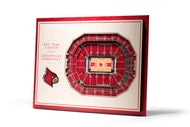 louisville cardinals basketball kfc yum center 3d stadiumview wall art