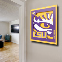 LSU Tigers 3D Logo Series Wall Art - 12"x12"