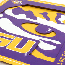 LSU Tigers 3D Logo Series Wall Art - 12"x12"