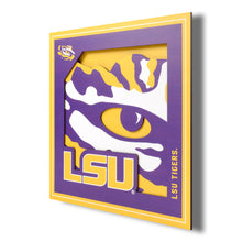 LSU Tigers 3D Logo Series Wall Art - 12"x12"
