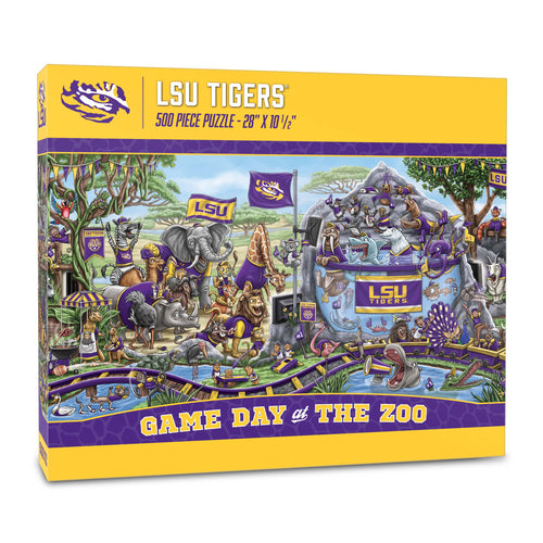 LSU Tigers Game Day At The Zoo 500 Piece Puzzle