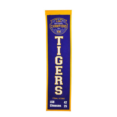 LSU Tigers 2019 NCAA CFP Champions Heritage Banner