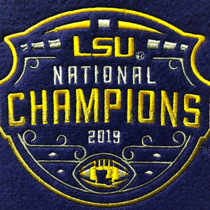 LSU Tigers 2019 NCAA CFP Champions Heritage Banner