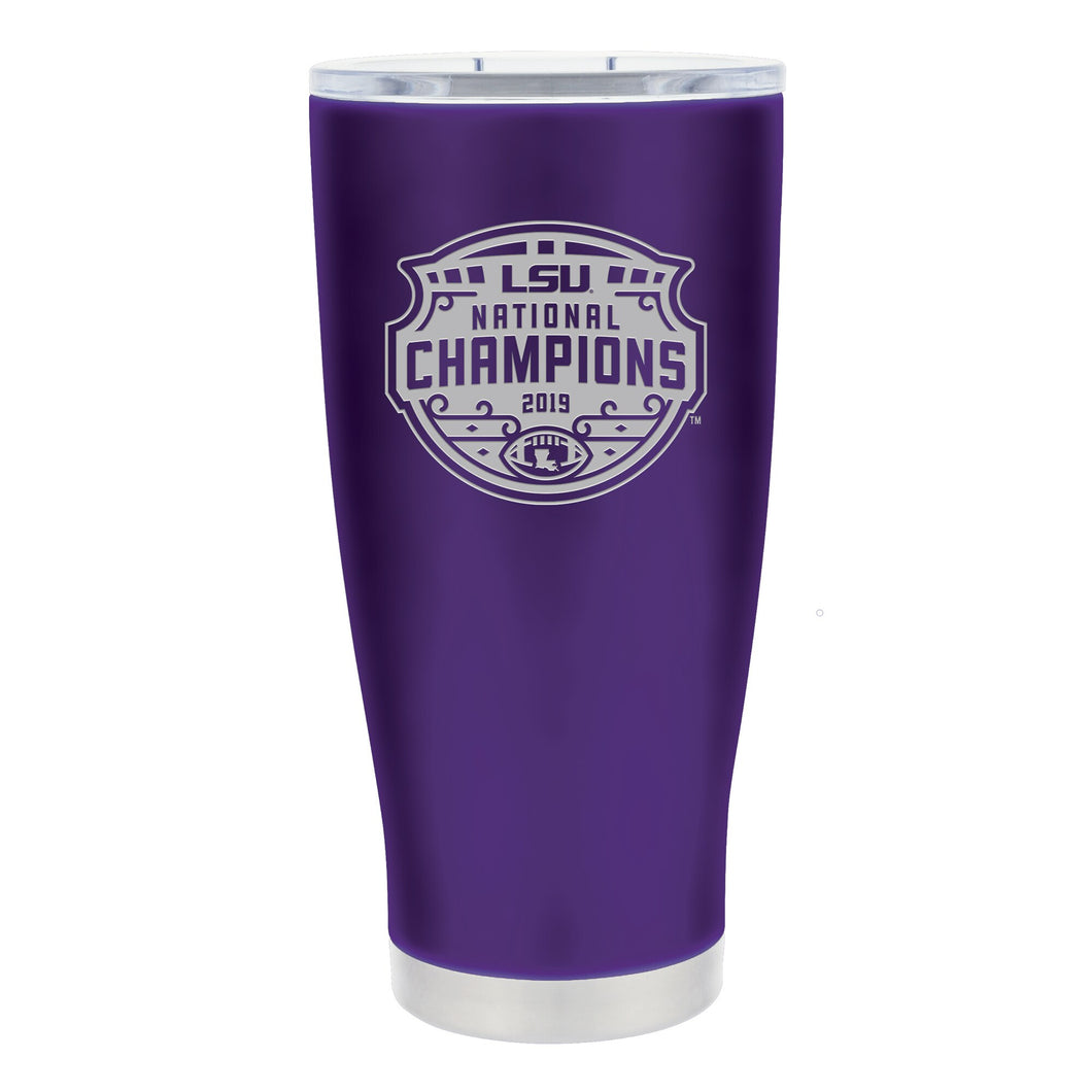 LSU Tigers CFP 2019 National Champions 20oz. Stainless Steel Etched Tumbler