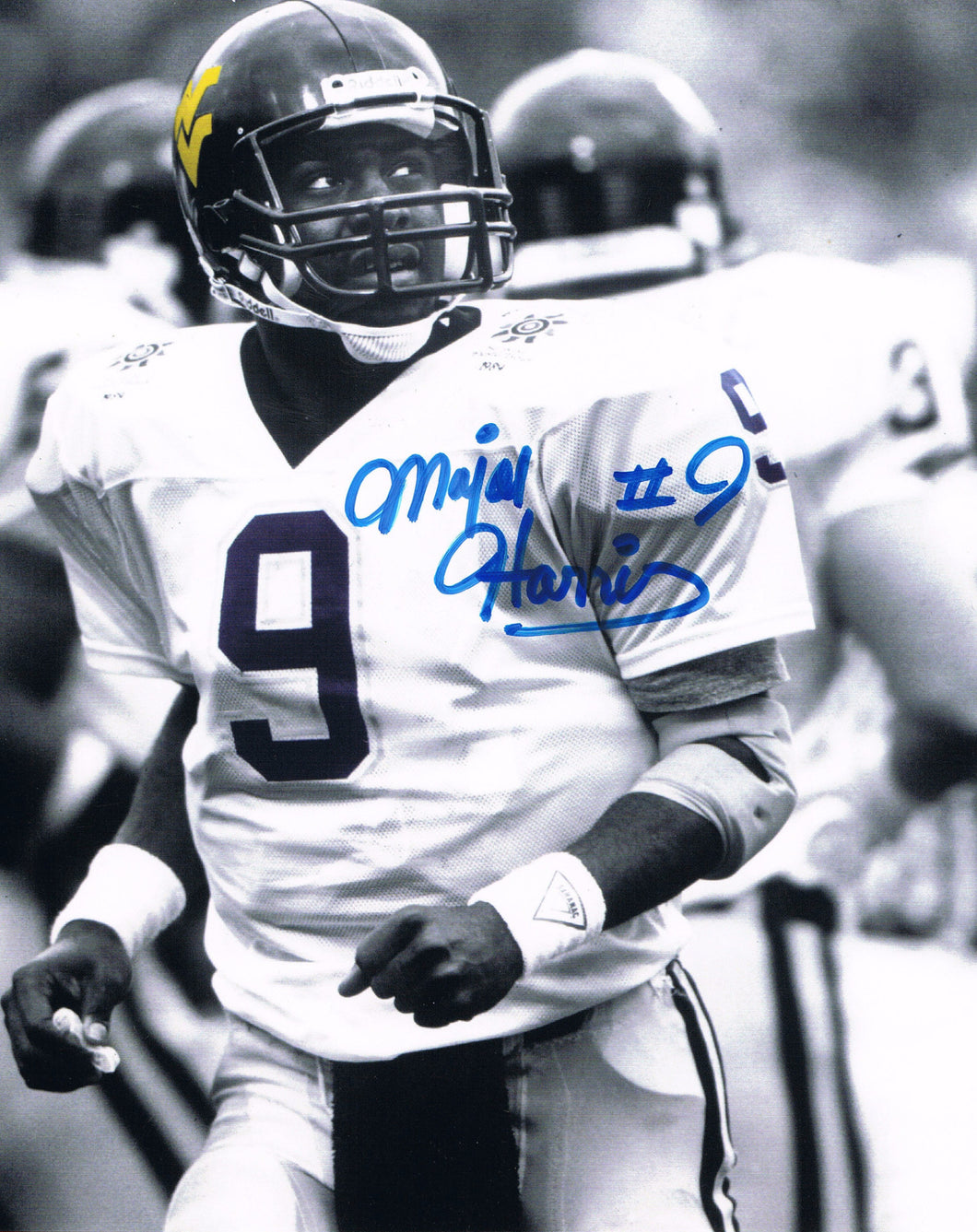 wvu football, major harris autograph