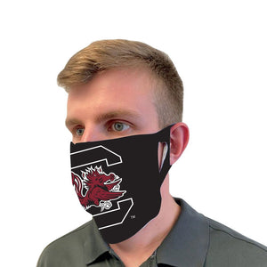 South Carolina Gamecocks Black Fan Mask Adult Face Covering